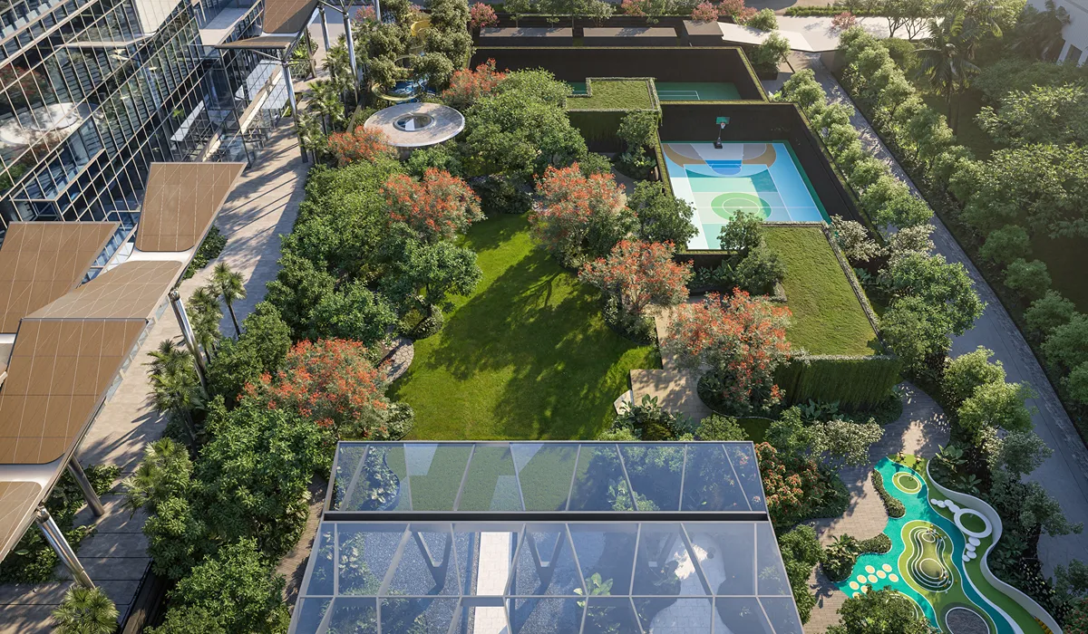Tennis court and multi-purpose court